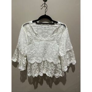 Boho white blouse